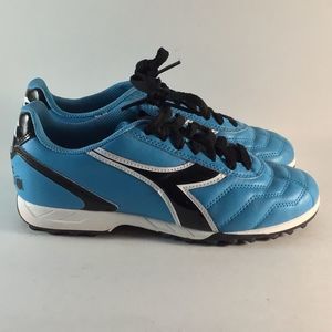 Diadora Sems womens indoor soccer cleats turf shoes blue size 7.5